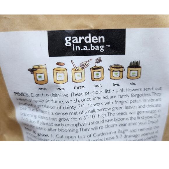 Garden in a bag "Its' a Girl " Gardening kit for easy windowsill growing - Picture 2 of 3